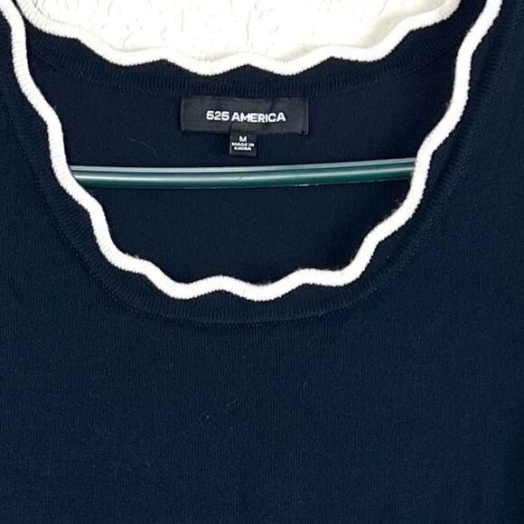 525 America Chic Navy Sleeveless Dress with White Trim - Picture 4 of 7